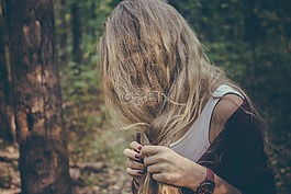 頭發(fā),女子,編織物