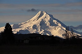 胡德,山,景观