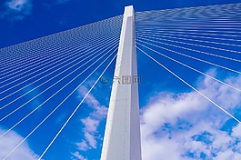 橋,暫停,電線