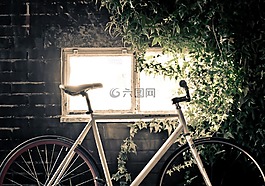 自行車,磚,窗口