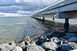 橋,透視,水
