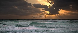 海洋,波,海