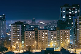 建筑物,城市,夜