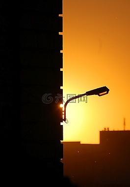日落,abendstimmung,對比