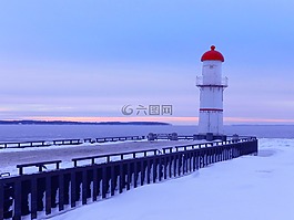 燈塔,水,河