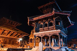 尼泊爾,寺,夜