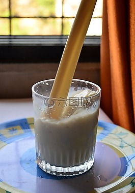 牛奶,飲料,倒