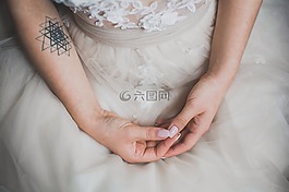 女人,緩解,新娘