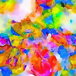 水彩,漆,混合
