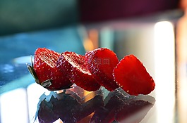 草莓,水果,紅色