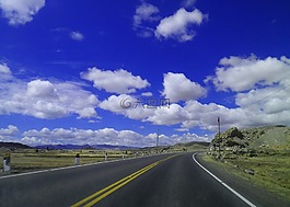 路,公路,云