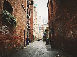 胡同,線,城市