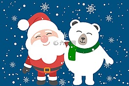 圣誕老人,北極熊,圣誕節(jié)