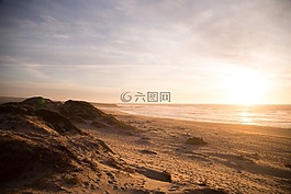海灘,海洋,沙