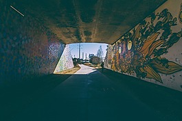 隧道,涂鴉,噴漆