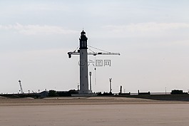 燈塔,起重機(jī),砂
