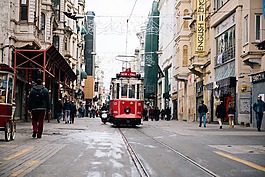 有軌電車,手推車,街道