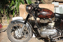 摩托車,老,自行車