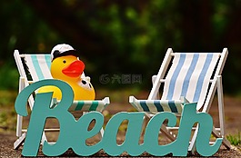 日光躺椅,海滩,字体