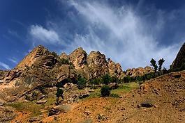 山,云,天空
