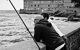 捕魚,漁民,魚