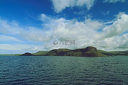海岸,丘陵,天空