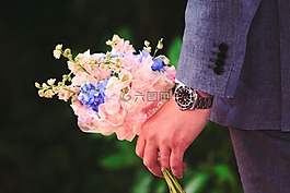 花束,鮮花,紫色