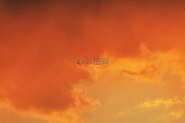 橙色日落,天空,日落