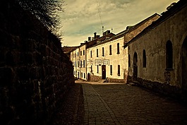 街,路,鵝卵石