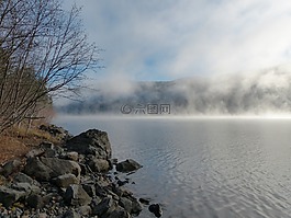 清晨,日出,云