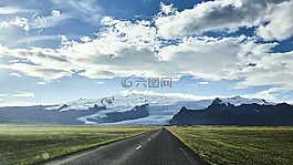 遠處,的,冰山