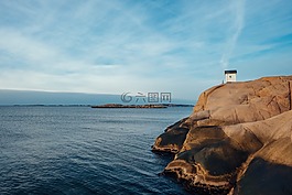 海洋,海岸,石