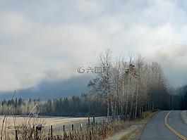 清晨,日出,云