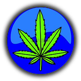 大麻,叶,符号