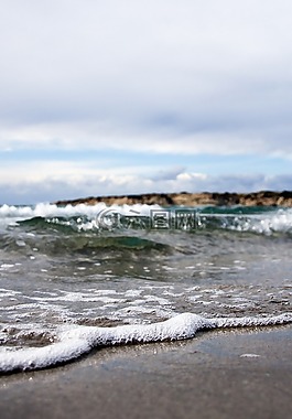 海灘,波,泡沫