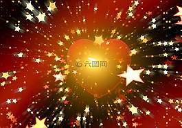 心臟,明星,繁星點(diǎn)點(diǎn)的天空