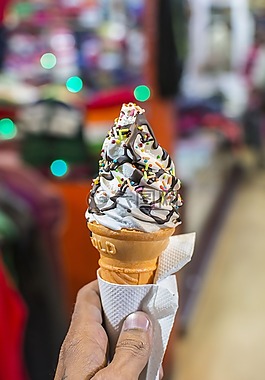 甜點(diǎn),冰淇淋,燈