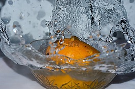 芒果,水,濺