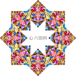 多彩,棱柱形,色