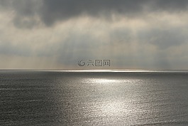 海洋,天空,地平線