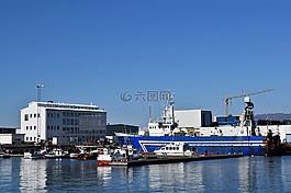 拖網(wǎng)漁船,雷克雅未克,海港