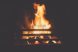 火,壁爐,火焰