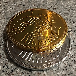 硬币,白巧克力,黑巧克力