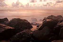 巖,海,海洋