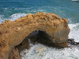 海洋,波,石