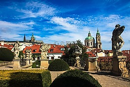 布拉格,vrtbovská 花園,天空