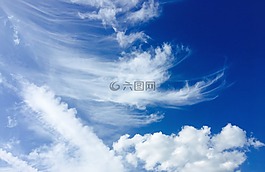 天空,云,藍色