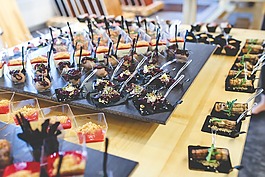 午餐,表,食品