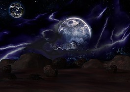行星,地球,月球
