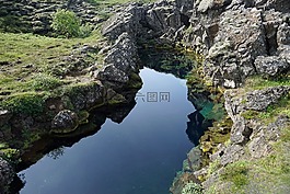 湖,冰岛,岩浆